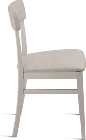 Sedia in ecopelle Ghiaccio con struttura in legno LIPSIA 2 sedie