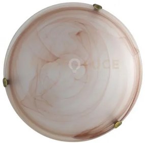 Plafoniera duna tabacco 3 luci attacco e27 50x50x11cm in vetro sati...