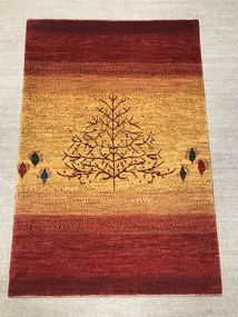 Loribaft Tappeto persiano 140 x 100 Rosso (Iran) Annodato A Mano