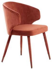 Set di sedie da pranzo rosso chiaro in imbottito 2 pz Kosaka – Light &amp; Living