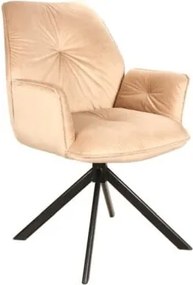 Sedia imbottita Boogie II Velvet - Beige