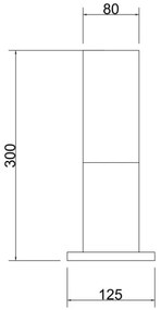 Maytoni O418FL-01B - Lampada da esterno WILLIS 1xE27/60W/230V 30 cm IP54 nero