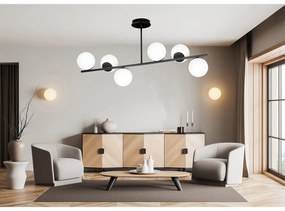 Plafoniera Contemporaneo Shiva Acciaio Nero 6 Luci E14 Ip20