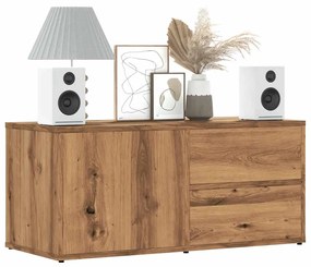 Mobile Porta Tv Rovere Artigianale 80x34x35,5 Cm Truciolato /