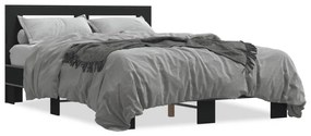 Giroletto Nero 140x190 Cm İn Legno Multistrato E Metallo /