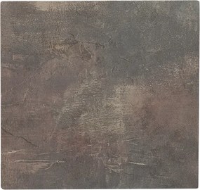 Tavolo bar pub ristorante 80x80 cm per esterno base bianca piano HPL Ardesia Fango H 74