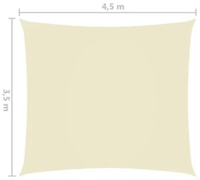 Parasole a Vela Oxford Rettangolare 3,5x4,5 m Crema