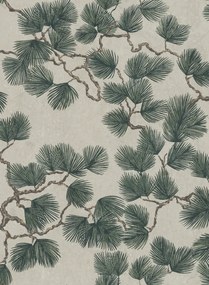 Sandberg Carta da parati panoramica Pine Mural - Green