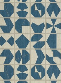 Osborne & Little Tapete Kutani Vinyl - Ivory/ Charcoal