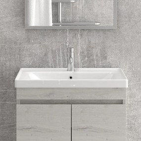 Kamalu - mobile bagno a terra 65cm con lavabo integrato sv-65t