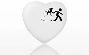 WEISSESTAL idea bomboniera Piatto cuore 17cm Graffiti Marriage Couple