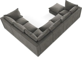 Divano angolare grigio scuro (con penisola a destra/a U) Manao – Makamii