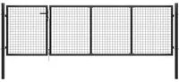 Cancello di Recinzione in Acciaio 350x100 cm Antracite 144323