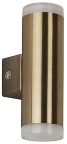 Applique Contemporanea Metro Policarbonato Ottone Trasparente Led 4W 3000K