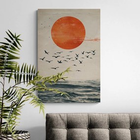 Stampa su tela – Japandi luna sul mare