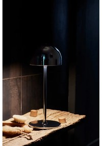 Lampada da tavolo LED grigio scuro con paralume in metallo con telecomando (altezza totale 30 cm) Tim – Sirius