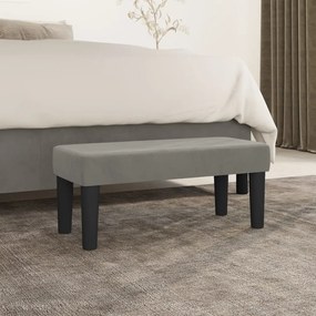 Panca Grigio Chiaro 70x30x30 Cm İn Velluto /