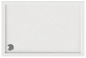 Kamalu - piatto doccia 100x80 ultra slim bianco in acrilico