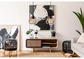 Lampadario su filo BERGO 2xE27/60W/230V nero