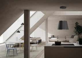 Cappa ad isola BEAT DG MATT F45 FABER argento L 43 cm