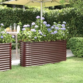 Letto Giardino Acciaio Verniciato A Polvere 152x40x68cm Marrone /