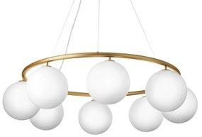 Nuura - Miira 8 Circular Lampadario Ottone/Opale