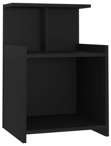 Comodini 2 pz nero 40x35x60 cm in truciolato