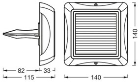Ledvance - Lampada solare LED ENDURA STYLE SOLAR LED/1,2W/3,7V IP65