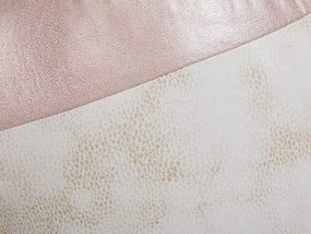 Pouf animaletto in tessuto rosa e bianco SHARK Beliani