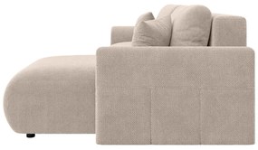 Divano angolare beige allungabile (con composizione variabile) Lorine – Ropez