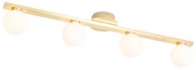 Plafoniera moderna in ottone IP44 4 luci - Cederic