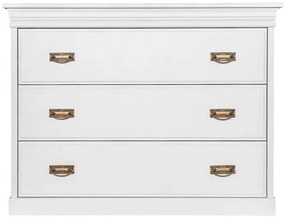Comò cassettone legno massello bianco shabby toscano