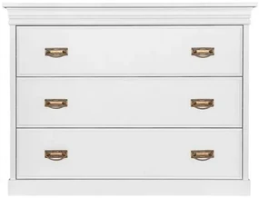 Comò cassettone legno massello bianco shabby toscano