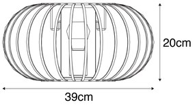 Applique da parete di design bianca 39 cm - Johanna