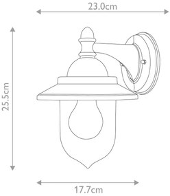 Elstead GZH-SDN2 - Applique da esterno SANDOWN 1xE27/60W/230V IP44