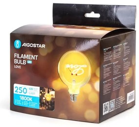 Lampadina LED FILAMENT E27/4W/230V 1800K amore - Aigostar