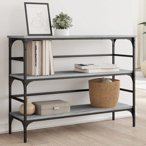 Tavolo Consolle Grigio Sonoma 100x32x75 Cm İn Legno Multistrato /
