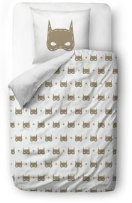 Biancheria da letto singola per bambini in cotone sateen 135x200 cm Batboy - Butter Kings