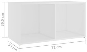 Mobili Porta TV 2 pz Bianco 72x35x36,5 cm in Legno Multistrato