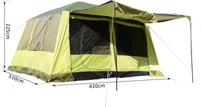 Tenda da Campeggio con Veranda 8 Persone 410x310x225 cm...