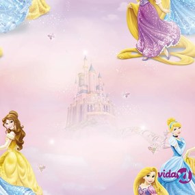 Noordwand Kids at Home Carta da Parati Pretty as A Princess Rosa e Blu