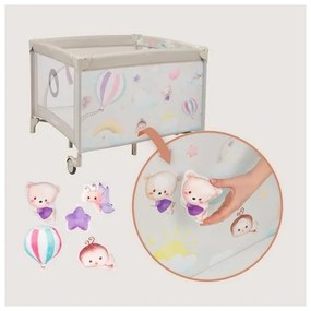 Lionelo - Recinto per bambini MILLE PLUS Grigio/Beige