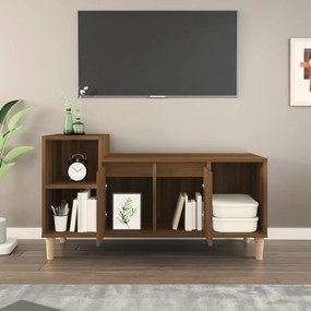 Mobile tv rovere marrone 100x35x55 cm in legno multistrato