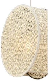 Lampadario a sospensione su cavo BIG DRUM 1xE27/60W/230V crema