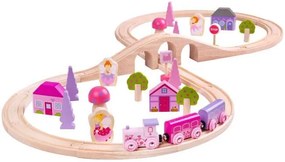 Bigjigs – Pista ferroviaria per le principesse a forma di 8 – 40 pezzi