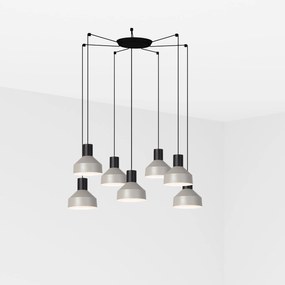 Faro Barcelona Kombo 200  7-light hanging lamp Grigio