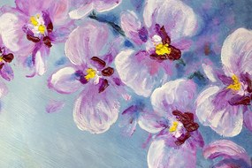 Carta da parati – Fiori romantici viola
