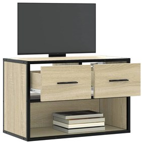 Mobile tv rovere sonoma 60x31x39,5cm legno multistrato metallo