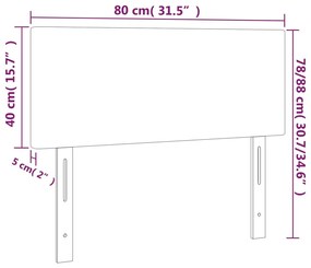 Testiera Nera 80x5x78/88 cm in Similpelle