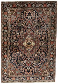 Jozan Tappeto 110x160 Blu (Iran) Annodato A Mano